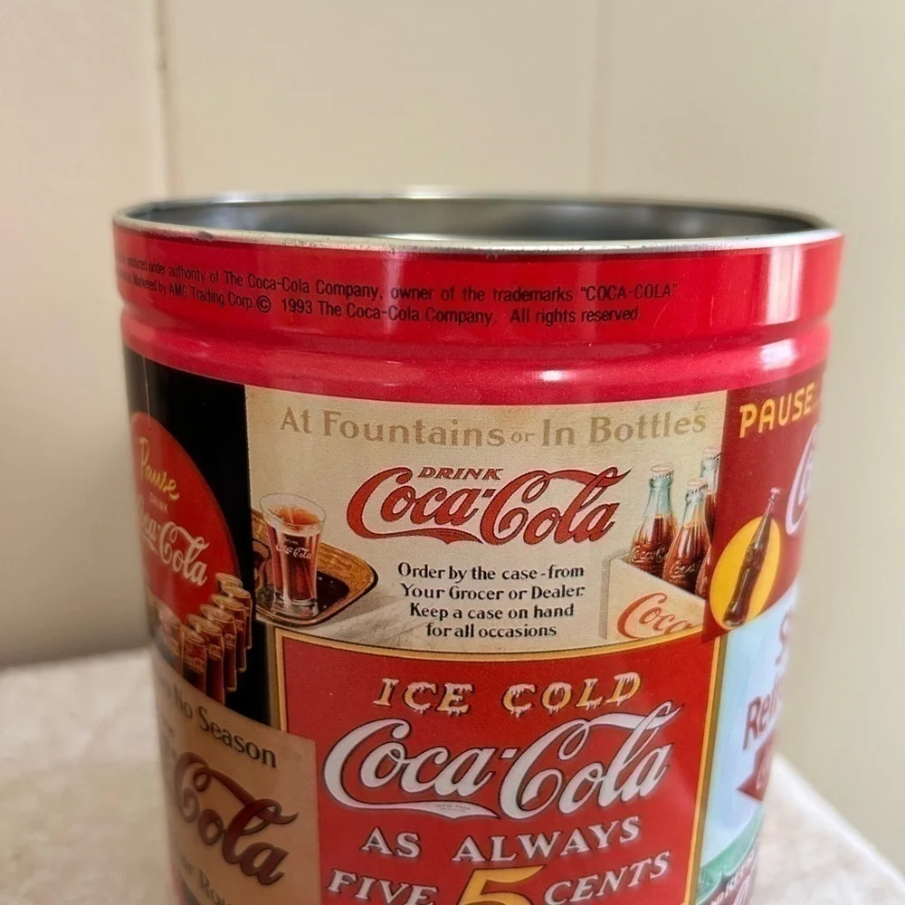Vintage Coca-Cola Coke Set of 2 Tins 1993 & 1995 Collectible